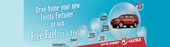 Drive Home your new Toyota Fortuner or Win Free Fuel for a Year!