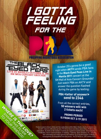 Black Eyed Peas Concert PBA Promo