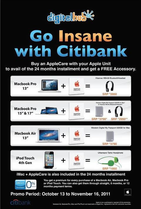 Digital Hub Citibank Apple Promo