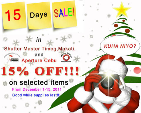 Shutter Master and Aperture Christmas Sale