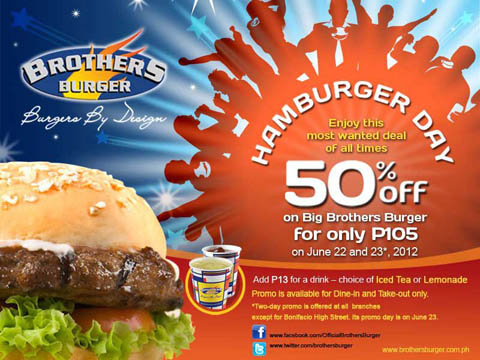 Brothers Burger 50% Discount