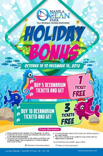 Manila Ocean Park Holiday Bonus Promo