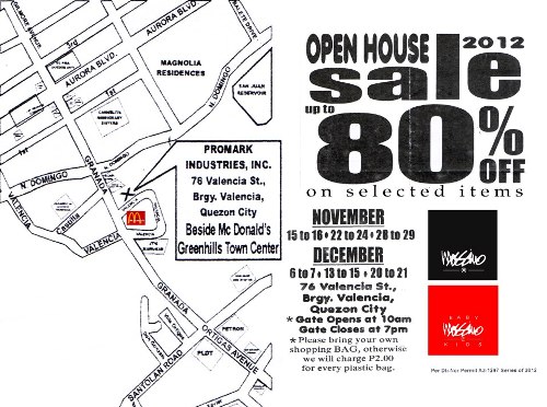 Mossimo Open House Sale 2012