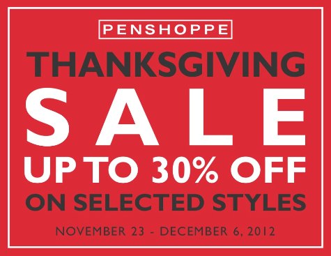 Penshoppe Thanksgiving Sale