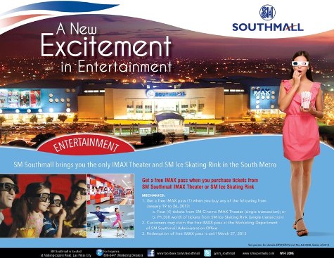 SM Southmall Free IMAX Movie Card