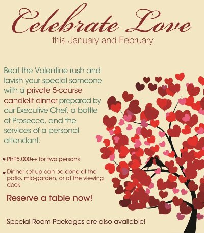 Valentine’s Dinner Promo at Taal Vista Hotel