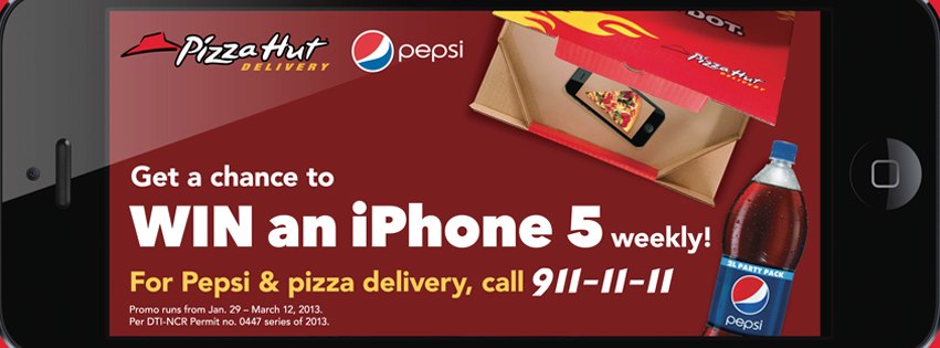 Pizza Hut iCall, iWin iPhone 5 Promo