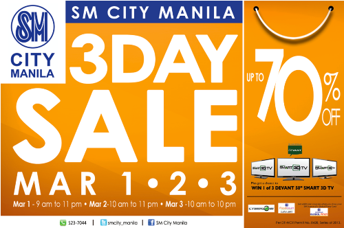 SM City Manila Graduation Sale