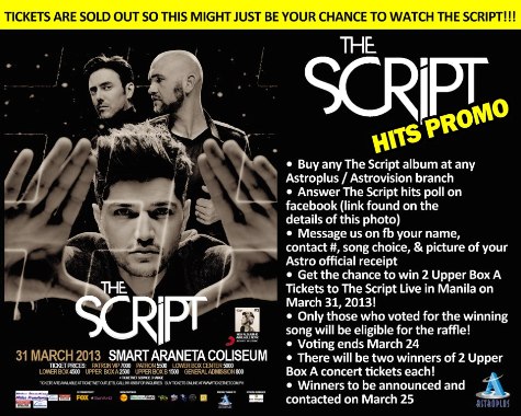 THE SCRIPT HITS Concert Tickets Promo