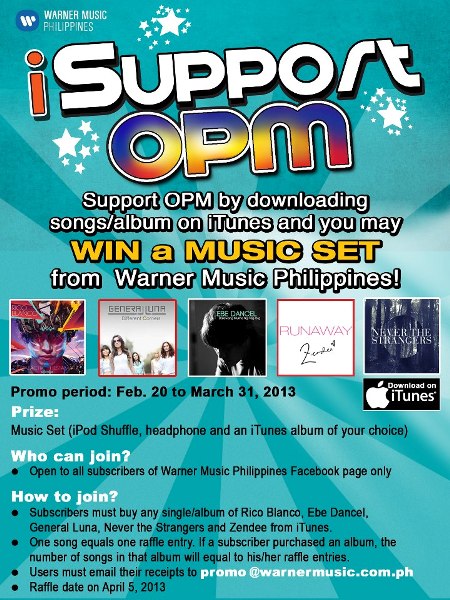 Warner Music iSupport OPM Promo