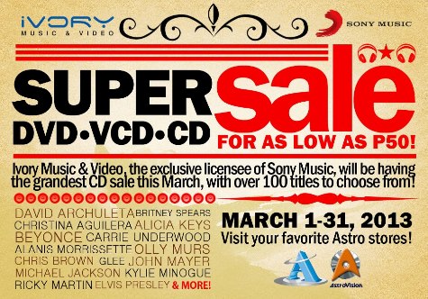 Ivory Music & Video Super Sale @ Astroplus