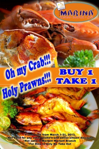 Marina Oh My Crab! Holy Prawns! Promo