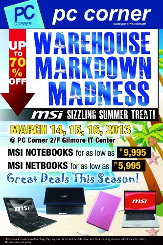MSI Warehouse Markdown Madness
