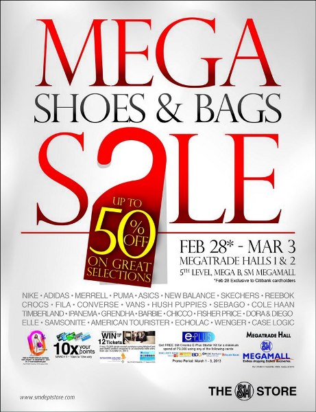 MEGA SHOES & BAGS SALE at SM Megatrade Hall