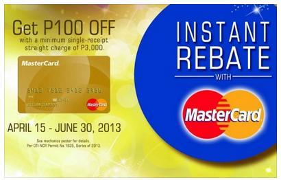MasterCard Instant Rebate Promo