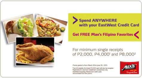 EastWest: Get FREE Max’s Filipino Favorites
