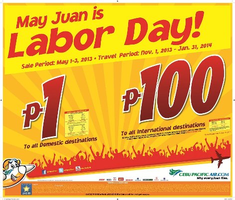 Cebu Pacific Labor Day Sale