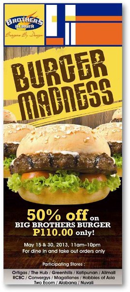 Brothers Burger 50% OFF Burger Madness