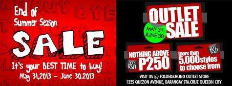 Folded & Hung Nothing Above P250 Outlet Sale