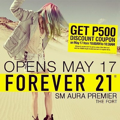 Forever 21 P500 Discount @ SM Aura