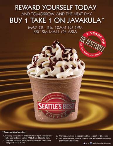 Seattle’s Best Coffee Buy 1 Take 1 on Javakula