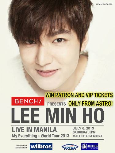 Astroplus: Win PATRON AND VIP TICKETS TO LEE MINHO MY EVERYTHING-GLOBAL TOUR