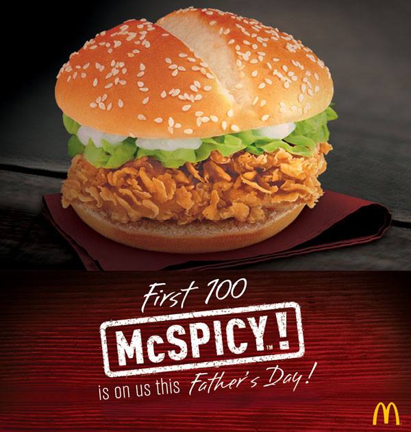 Mcdo Father’s Day Promo: Free McSpicy
