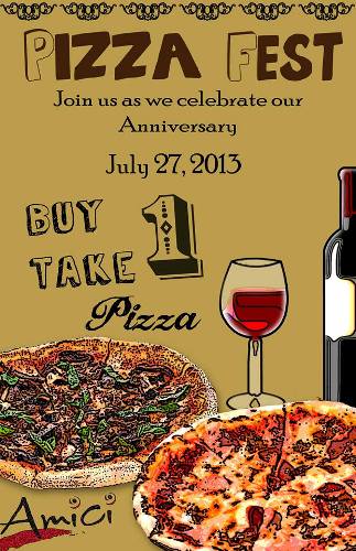 Amici Pizza Fest: Buy 1 Take 1 Pizza Promo