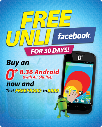 O+ 8.36 Android and Globe FREE Unlimited Facebook