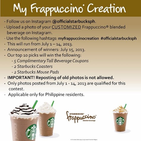 Starbucks: My Frappuccino® Creations Promo