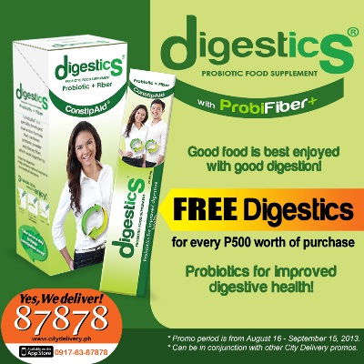 City Delivery Free Digestics Supplement Promo