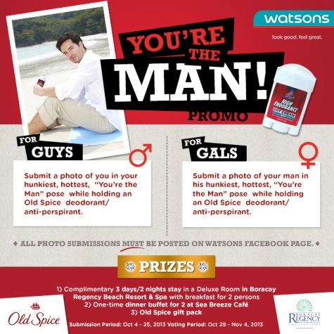 You’re the Man! Old Spice and Watsons Facbeook Promo