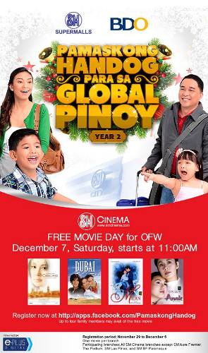 SM Global Pinoy Free Movie Day