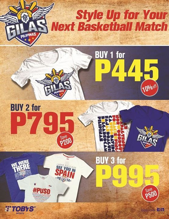 Toby’s Sports Gilas Pilipinas Shirts