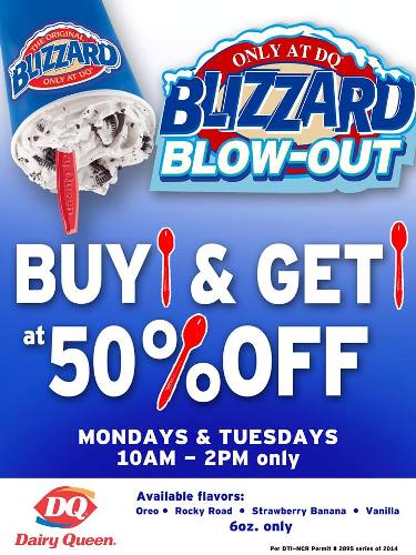 DQ Blizzard Blow-Out Promo