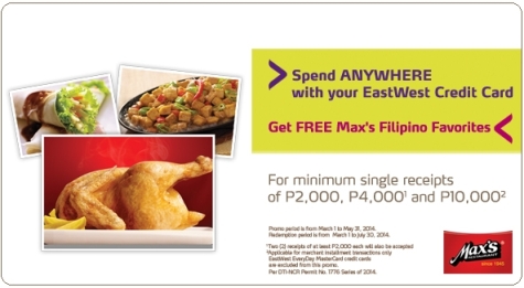 EastWest FREE Max’s Filipino Favorites