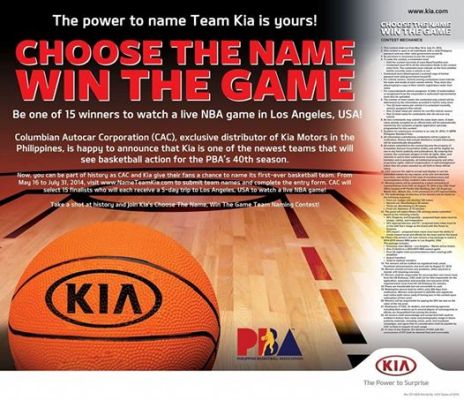 KIA Motors: Choose the Name Win the Game Promo