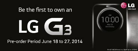 LG G3 Pre-Order Promo