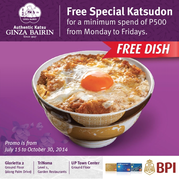 BPI and Ginza Bairin FREE Special Katsudon