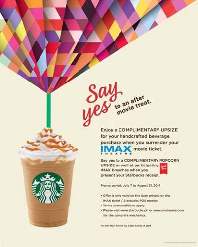 Starbucks Say Yest to an After Movie Treat Promo