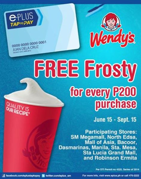 Wendy’s and e-PLUS Tap to Pay Card Promo