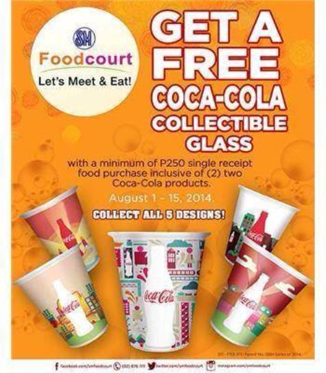 SM Foodcourt FREE Coca Cola Collectible Glass