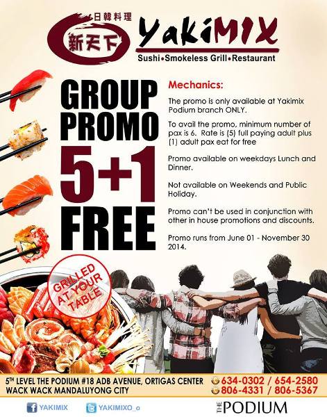 YAKIMIX PODIUM 5 Plus 1 Promo