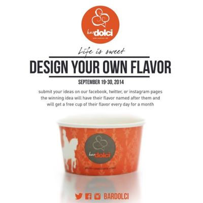Bar Dolci Design Your Own Flavor Promo