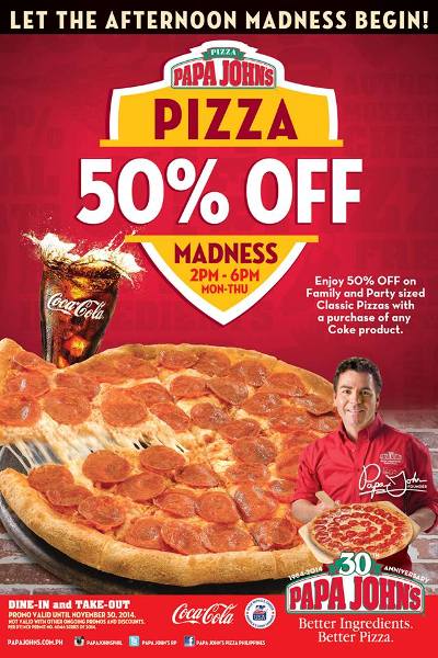 Papa John’s Pizza Madness Promo