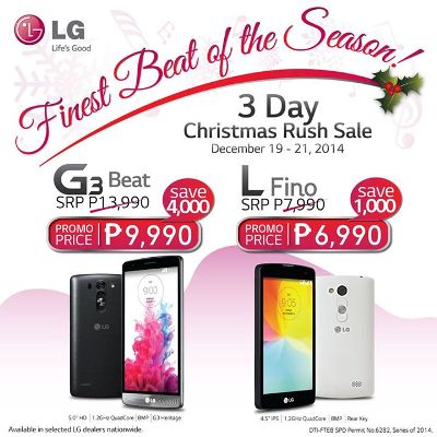 LG 3-Day Christmas Rush Sale