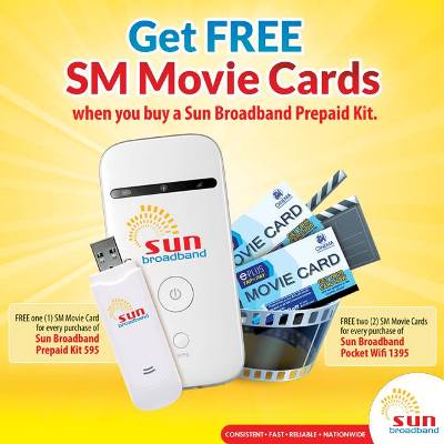 Sun Broadband FREE Movie Cards