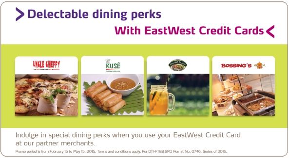 EastWest Credit Card Dining Perks