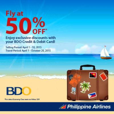 PAL and BDO Fly @ 50% OFF
