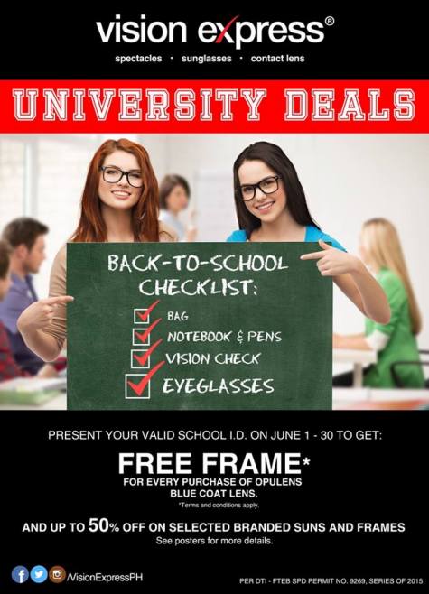 Vision Express Back-to-School Promo